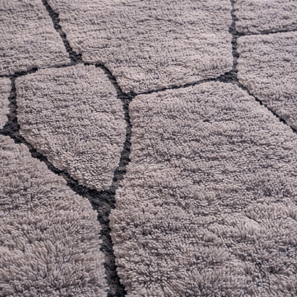 Tapis Berbère Beni Ouarain Gris Fait Main