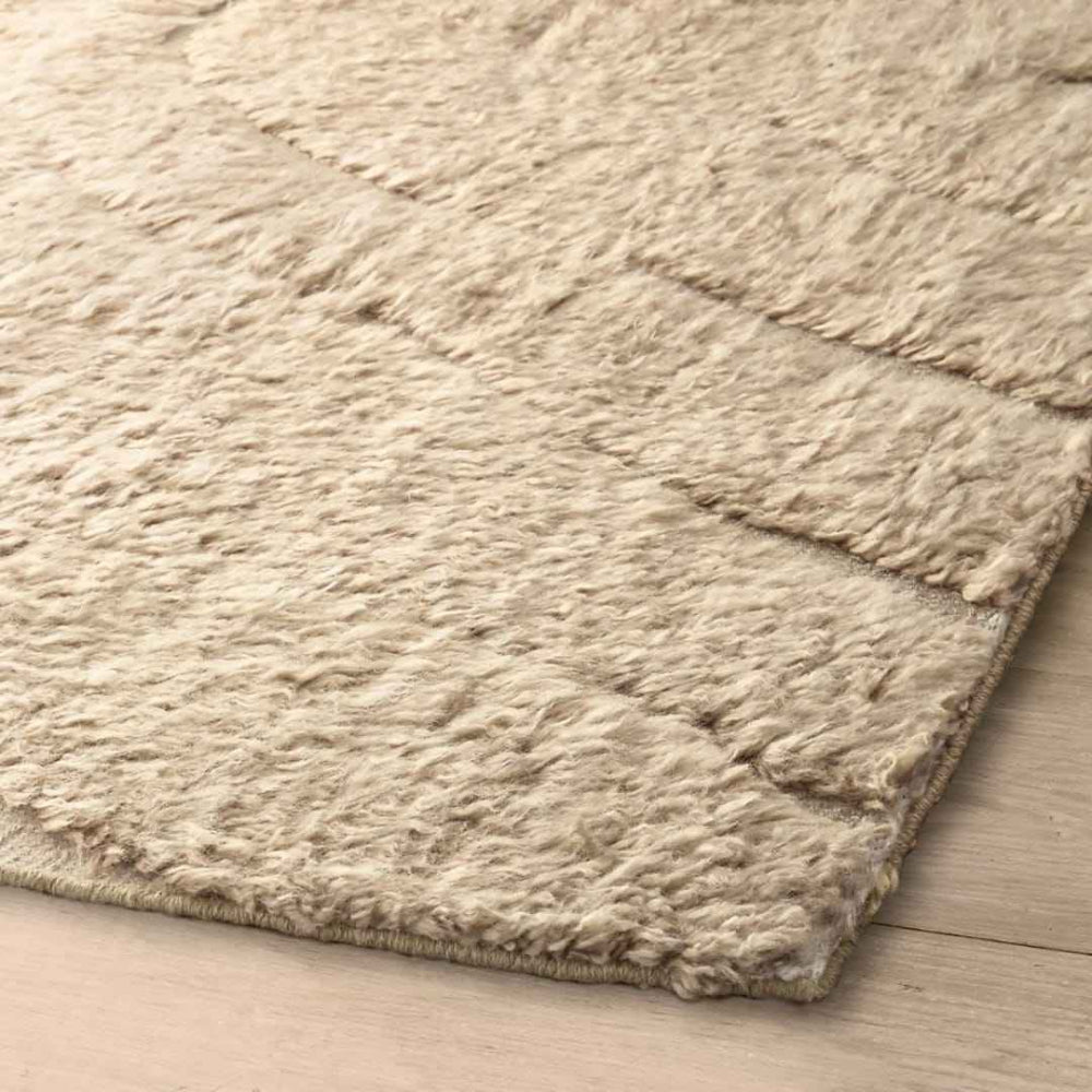 Tapis Berbère artisanal Béni Ouarain, Motifs en Relief